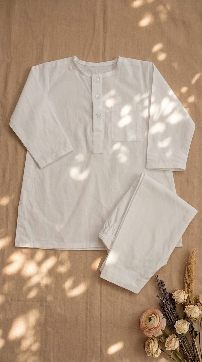 White boys kurta pajama